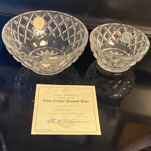 Lenox Clear Crystal Diamond Cut Bowls